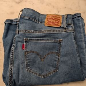 Levi's 318 Shaping Wide Leg Blue Denim Jeans (5-star ratings online)